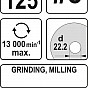 Rotační rašple úhlová jemná 125 mm typ 3