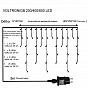 VOLTRONIC Vánoční světelný déšť 200 LED, 5 m, studeně bílá