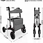 JAGO Čtyřkolové chodítko pro seniory, 67 x 71,5 x 81,5 cm