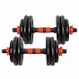 Gorilla Sports Sada jednoručních činek z litiny, 25 kg, 25mm