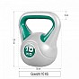 Gorilla Sports Kettlebell činka, vinylová, zelená, 10 kg