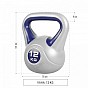 Gorilla Sports Kettlebell činka, vinylová, modrá, 12 kg