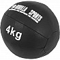 Gorilla Sports Kožený medicinbal, 4 kg, černý