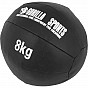 Gorilla Sports Kožený medicinbal, 8 kg, černý