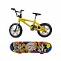 Skateboard prstový s kolem plast 10cm