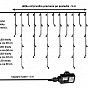 VOLTRONIC Vánoční světelný déšť 5 m, teple/studeně bílý