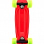 Skateboard - pennyboard 43cm, nosnost 60kg plastové osy, červený, zelená kola