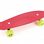 Skateboard - pennyboard 43cm, nosnost 60kg plastové osy, červený, zelená kola