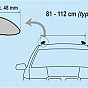 Příčný nosník zamykací hliníkový - 120 cm