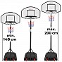 Basketbalový koš s kolečky, nastavitelný 148-236 cm, černá