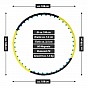 MAXXIVA Hula Hoop masážní obruč, 108 cm, černo-žlutá