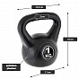 MAXXIVA Kettlebell činka, černá, 1 kg