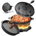 Broil-master® Litinový kotlík s nožičkami, 4 L, černý