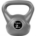 Movit Kettlebell činka, 2 kg, šedá/černá