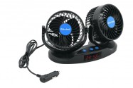 Ventilátor MITCHELL DUO na palubní desku s teploměrem - 12V