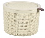 Curver Kulatý úložný box Jute, 2 L, béžový