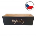 Dřevěná bedýnka na bylinky, borovice, 34 x 13 x 11 cm