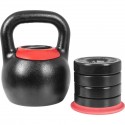 Gorilla Sports kettlebell, nastavitelná hmotnost 8 - 16 kg