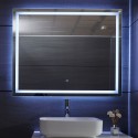 Aquamarin Koupelnové zrcadlo s LED osvětlením, 100 x 80 cm